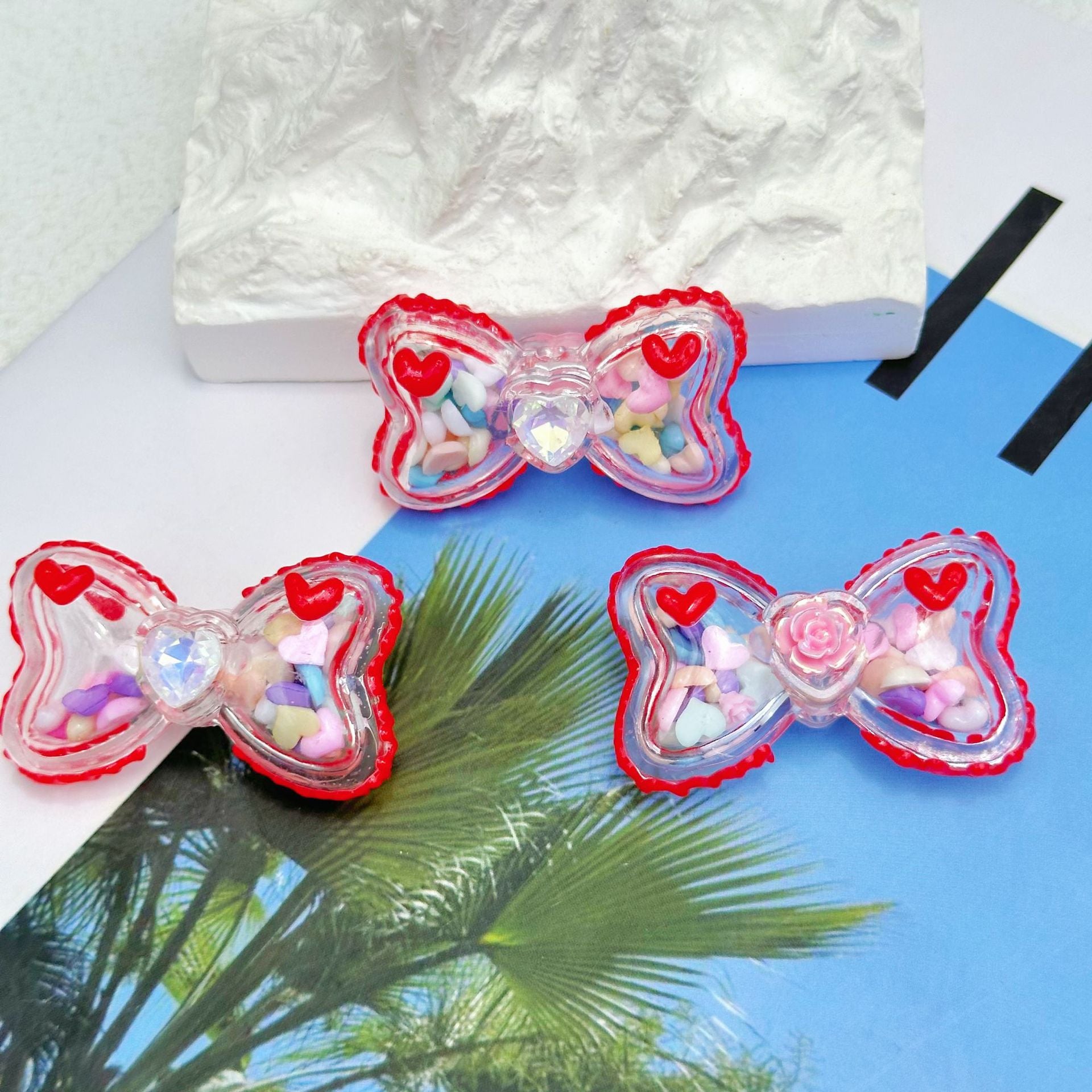 Wholesale 5pcs 3mm Diameter Rocking Bow Hand-painted Beads